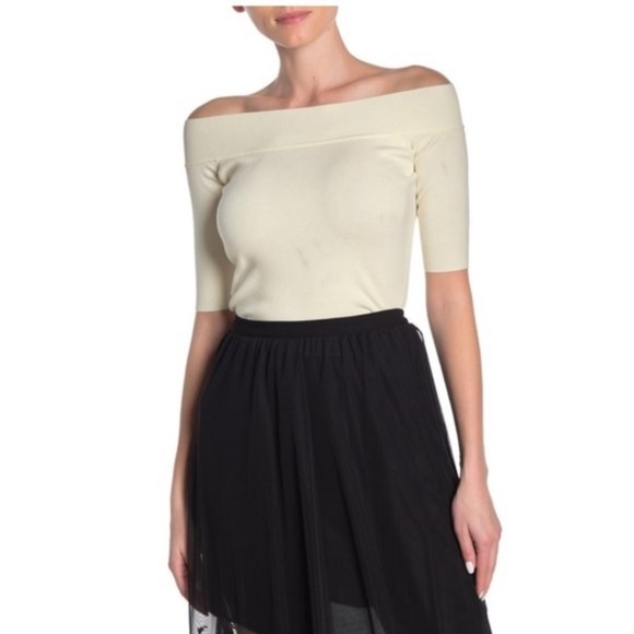 ALL SAINTS Alyssa Off-the-Shoulder Ribbed Knit Top - Picture 3 of 9